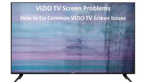 vizio tv screen problems